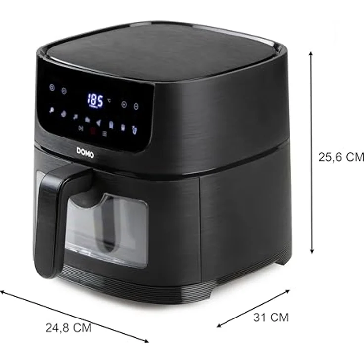 DOMO Luftfritteuse DO542FR 1350 W, 4 l, schwarz - Preisvergleich – Bild 8