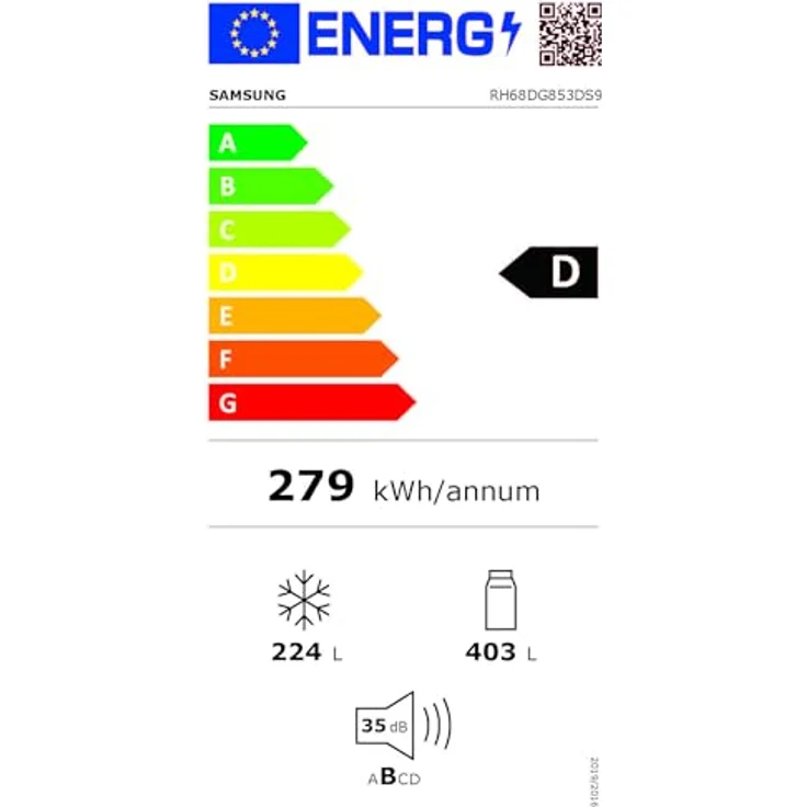 Samsung RH68DG853DS9EG Side-by-Side Smart Kühlschrank, 627L, 279 kWh/Jahr, Energieklasse D, Silber – Bild 11