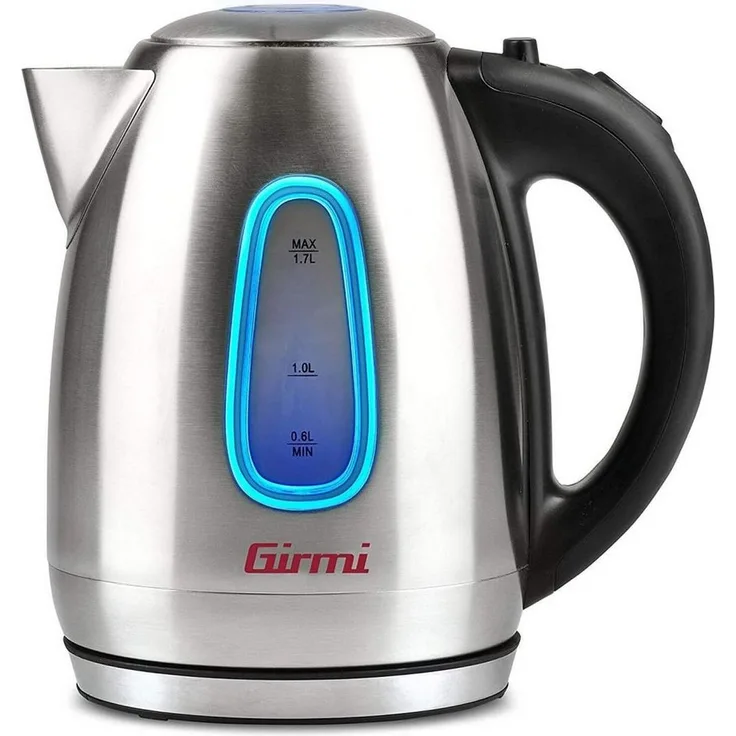 Girmi BL30 Wasserkocher, 1,7 Liter Edelstahlgehäuse mit 1850 Watt Leistung und Sicherheitssystem