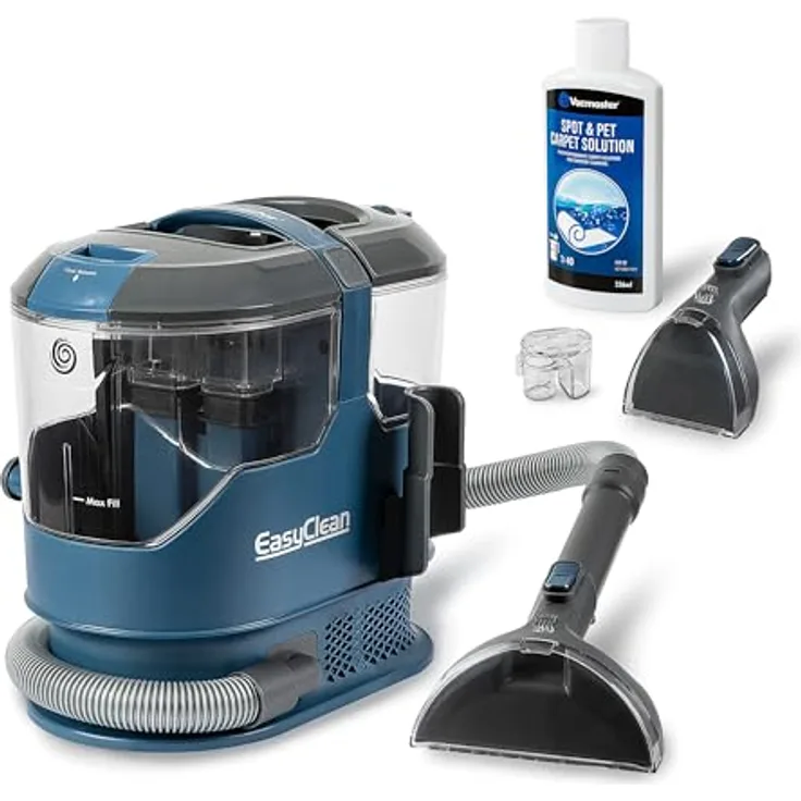 Vacmaster SCA0801 Waschsauger, leistungsstarker Teppichreiniger mit 17000Pa Saugkraft, 2,5 l Frischwassertank, inkl. Reinigungslösung für Tierflecken