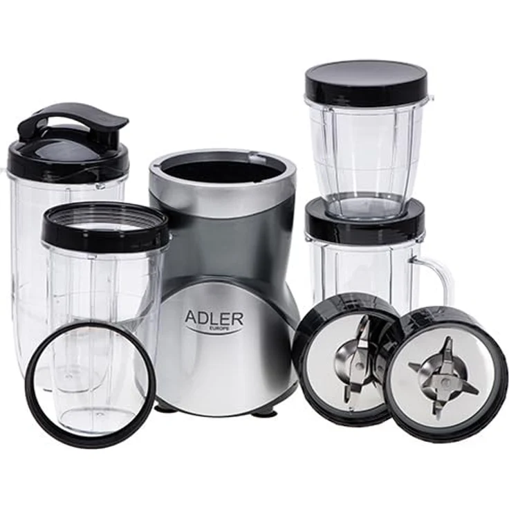 Adler Smoothie-Maker AD 4084, Standmixer mit Eiszerkleinerungsfunktion und BPA-freien Materialien, silber – Bild 4