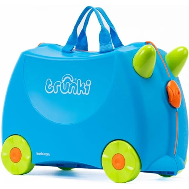 TRUNKI Kinderkoffer Trolley Terrance (Blau) | Handgepäck mit Multifunktionsband und 5 Jahre Garantie – Bild 1