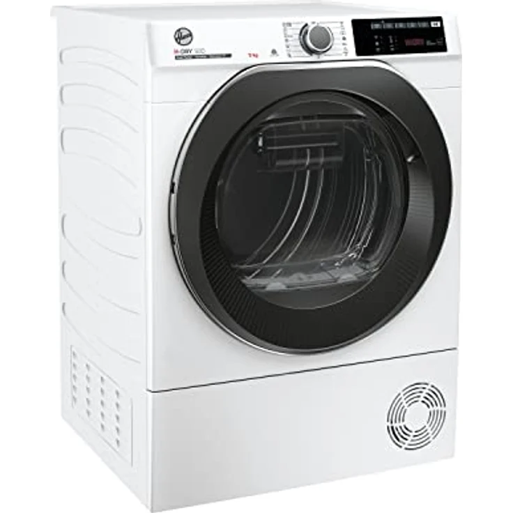 Hoover H-DRY 500 Wärmepumpentrockner 9 kg, hOn-App Connected, AquaVision, Edelstahltrommel, dunkelgraue Tür, weiß – Bild 3