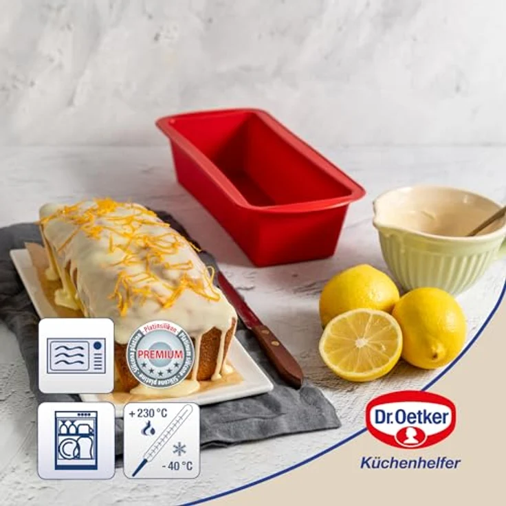 Dr. Oetker Kastenform 24 cm Flexxibel, Königskuchenform aus Silikon, Brotbackform für eindrucksvolle Kreationen, hochwertige Silikon-Kuchenform, Menge: 1 Stück – Bild 2