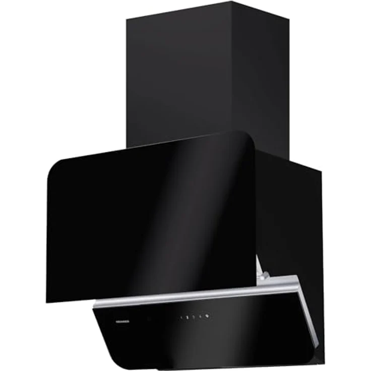 Oranier Kopffreihaube 60 cm - schwarze Dunstabzugshaube mit weißer LED Anzeige - Abluft Schräghaube mit 4 Leistungsstufen - Touch-Control - SIGNA60S1 – Bild 1
