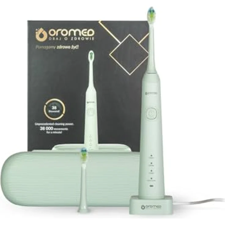 Oromed ORO-SONIC PROFESSIONAL elektrische Schallzahnbürste grün - 38000 Vibrationen/Minute, 360-Minuten-Akku, IPX7 wasserdicht – Bild 2
