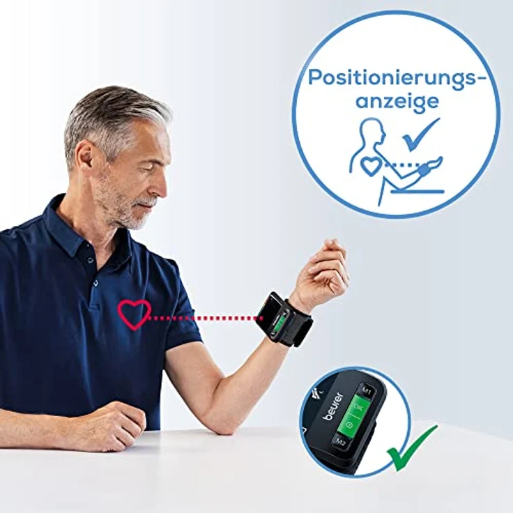 Beurer BC 87 Handgelenk-Blutdruckmessgerät mit App-Anbindung, XL-Display, Ruheindikator, Inflation-Technology, farbigem Risiko-Indikator und Arrhythmie-Erkennung – Bild 3