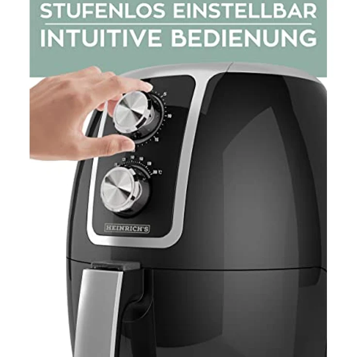 Heinrich´s Heißluftfritteuse, 1500,00 W, Air fryer, Timerfunktion – Bild 6