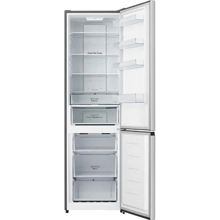 Continental Edison CEFC336NFIX1 Kühl-Gefrierkombination 336 L, Bottom Freezer, No Frost, 4-Sterne Gefrierfach, Touch-LED Display, Silber, 35 dB – Bild 2