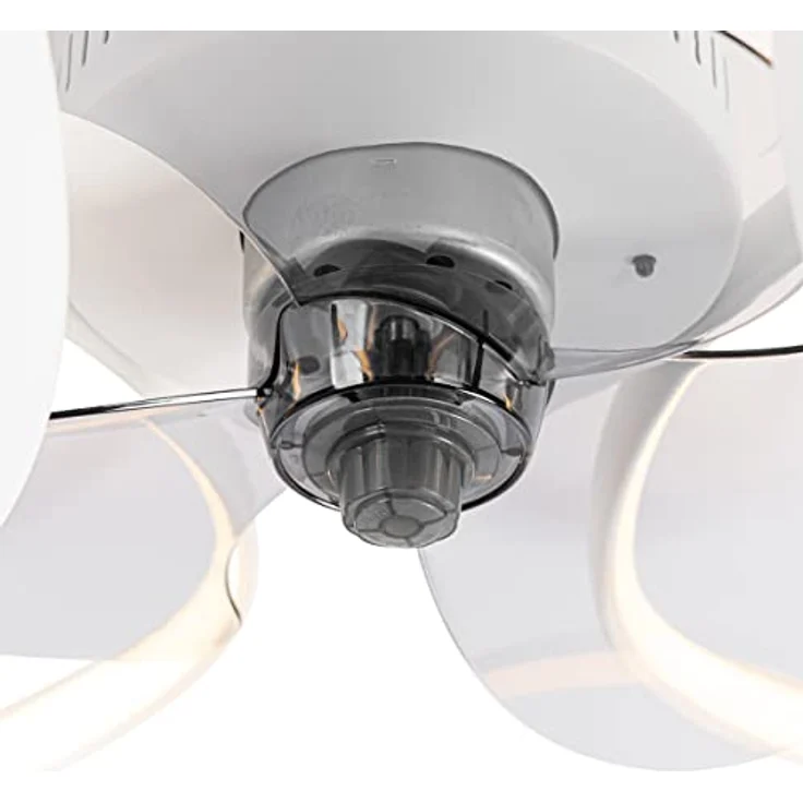 QAZQA Deckenventilator Mandy, weiß, 55 cm, inkl. dimmbarer LED-Beleuchtung und Fernbedienung – Bild 5