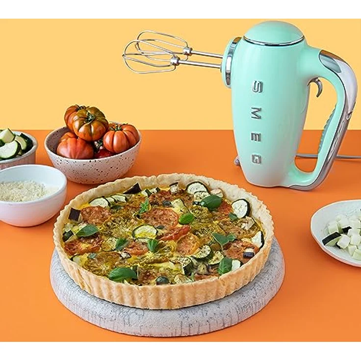 Smeg HMF01PGEU Handmixer im 50er Jahre, 250W, 9 Geschwindigkeiten, Kunststoff, pastellgrün – Bild 5