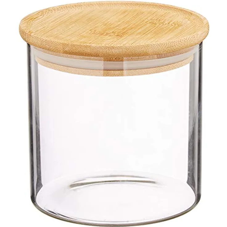Vorratsglas 500ml 10x10 cm Bambusdeckel