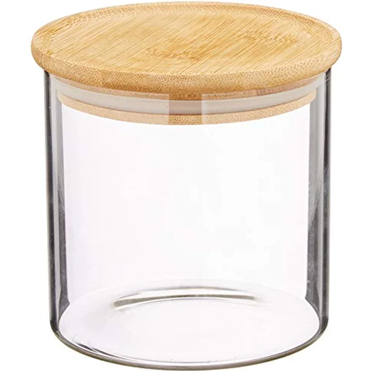 Vorratsglas 500ml 10x10 cm Bambusdeckel – Bild 1