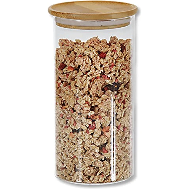 Kesper Aufbewahrungsgläser im 3er Set, gefertigt aus Glas mit Bambusdeckel 92333 13 – Bild 5