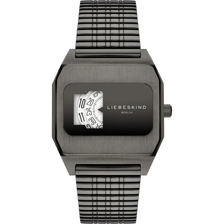 Liebeskind Berlin Quarzuhr Edelstahl, Vinyl Vision Uhr mit verspiegeltem Zifferblatt, poliertem Edelstahlband - Silber – Bild 1