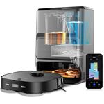 EUREKA J12ULTRA DE Saug&Wischroboter & All-in-One Station, Selbst/-waschend/trocknend/entleerend/reinigend, Heißlufttrockung,2-Mop RevoScrubTM, 5000Pa, 4,7Liter, LIDAR, Teppicherkennung, Kantenreinig