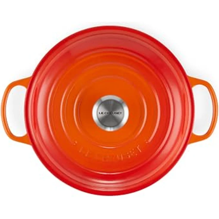 Le Creuset Signature Gusseisen Gourmet-Profitopf, Rund, Ø 26 cm, 2 l, Für alle Herdarten inkl. Induktion geeignet, Ofenrot – Bild 2