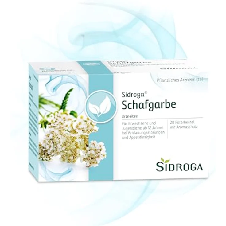 Sidroga Schafgarbe Tee Filterbeutel, 20x1,5 g gegen Magen-Darm-Beschwerden und zur Appetitanregung – Bild 1