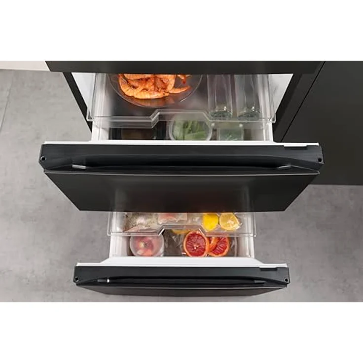 Hisense RM469N4AFD1 Kühl-Gefrierkombination, freistehend, NoFrost, 368 Liter, 229 L Kühlen, 113 L Gefrieren, XtremeFreeze, Smart Fresh, schwarz Inox – Bild 10
