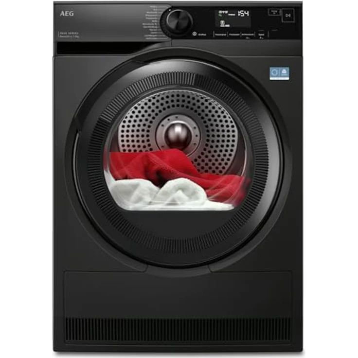 AEG Wärmepumpentrockner TR7TS75690, 9 kg, Serie 7000 SensiDry - Energiesparendes Trocknen mit Mengenautomatik, Schontrommel, Knitterschutz, Dunkelsilber – Bild 1
