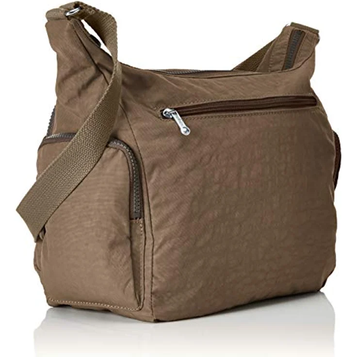 Kipling Basic Gabbie Umhängetasche, 35,5 cm, braun, strapazierfähiges Nylon, leichter Alltagsbegleiter mit Reißverschluss – Bild 4