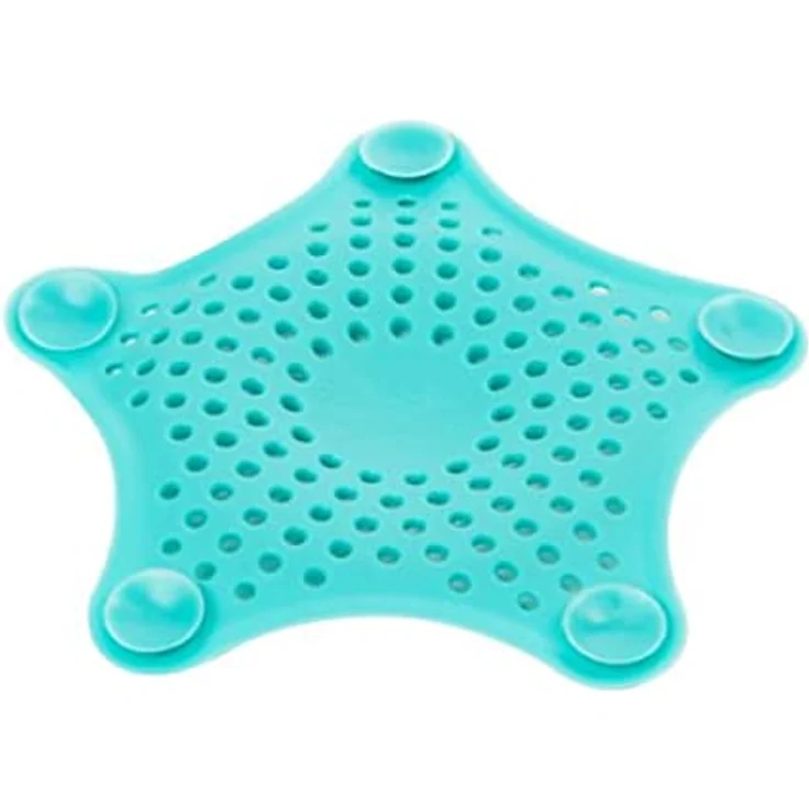 Umbra Starfish Abfluss Haarfänger mit 5 Starken Saugnäpfen – Silikon Abflusssieb und Haar Stopper für Dusche, Badewanne, Waschbecken und Spüle – Hält Abflüsse Frei von Haaren und Kleinteilen, Türkis – Bild 2