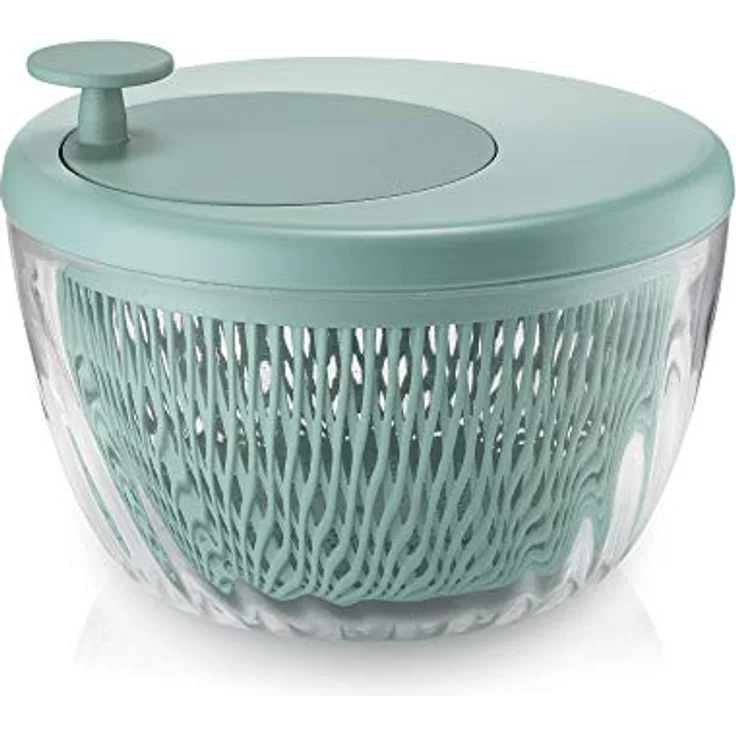 Guzzini - Kitchen Active Design, SPIN&STORE Salatschlüder mit Deckel - Olivgrün, Ø26 x h19 cm | 4000 cc - 170900175 – Bild 1