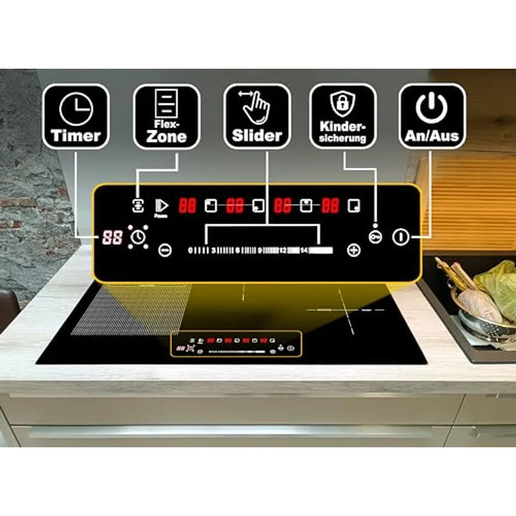 Acopino Flex-Induktions-Kochfeld KMI5F, mit großzügiger Flexzone und Sensor-Touch-Bedienung – Bild 2