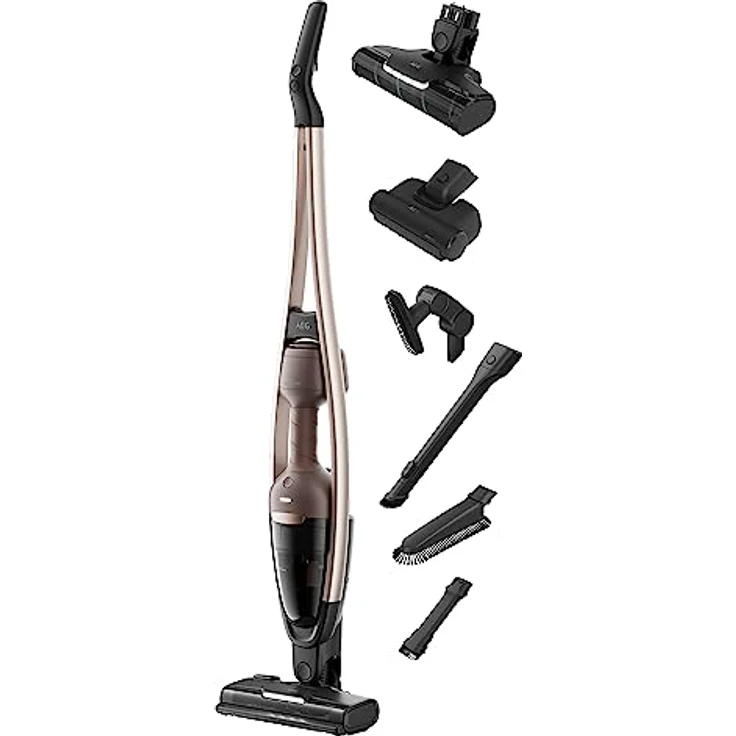 AEG CLEAN 6000 AS62A252XN Akku Staubsauger kabellos/stielstaubsauger beutellos/leise/handstaubsauger akku / 55 min Laufzeit/Hartboden / 2in1 / Tierhaare/Hund/Katze/Teppich/Auto/braun – Bild 1