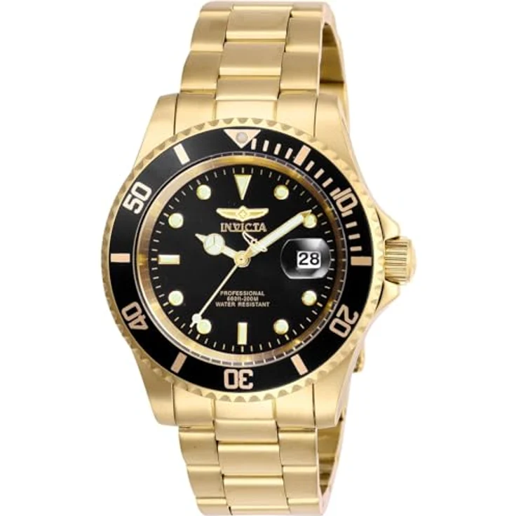 Invicta Pro Diver 26975, Edelstahl Herren Quarzuhrwerk mit schwarzem Zifferblatt, 40mm, 20 bar wasserdicht, 2 Jahre Garantie – Bild 1
