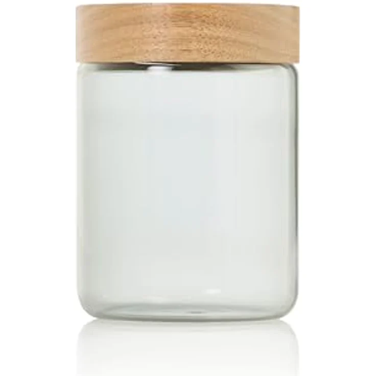 PureJar Vorratsdose 800 ml – Glasdose aus Borosilikat mit Akazienholz-Deckel & S... – Bild 3