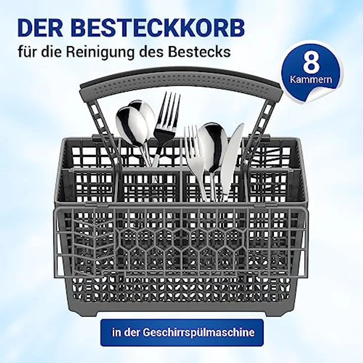 VIOKS Geschirrkorb Spülmaschine 240x215x140 mm Ersatz für Bosch Besteckkorb 00093046 & Siemens Besteckkorb Spülmaschine Korb für Geschirrspüler – Bild 2