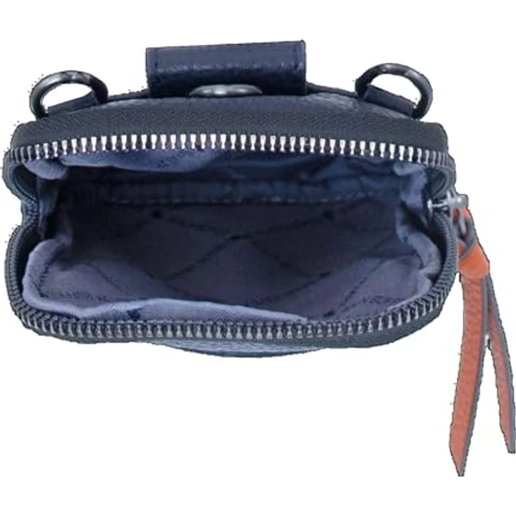 Braun Büffel Novara Umhängetasche, Leder 10 cm, blau, mit abnehmbarem und längenverstellbarem Riemen – Bild 5