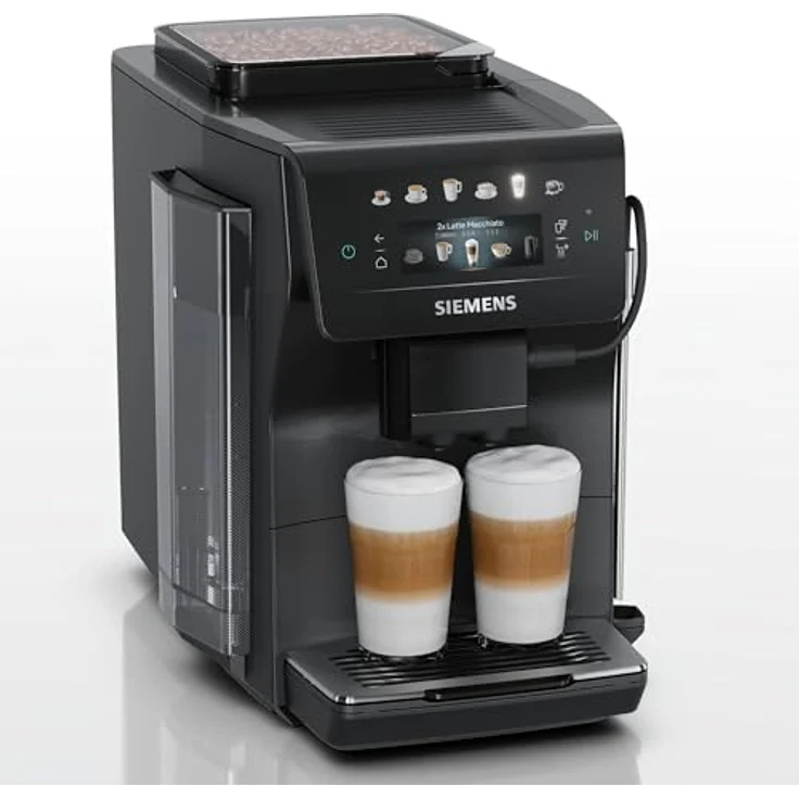 Siemens Kaffeevollautomat EQ600 iAroma, 6 Getränke, Doppeltassenfunktion, XL-Getränke bis 480ml, Kannenfunktion, Schwarz, TP601E09 – Bild 1