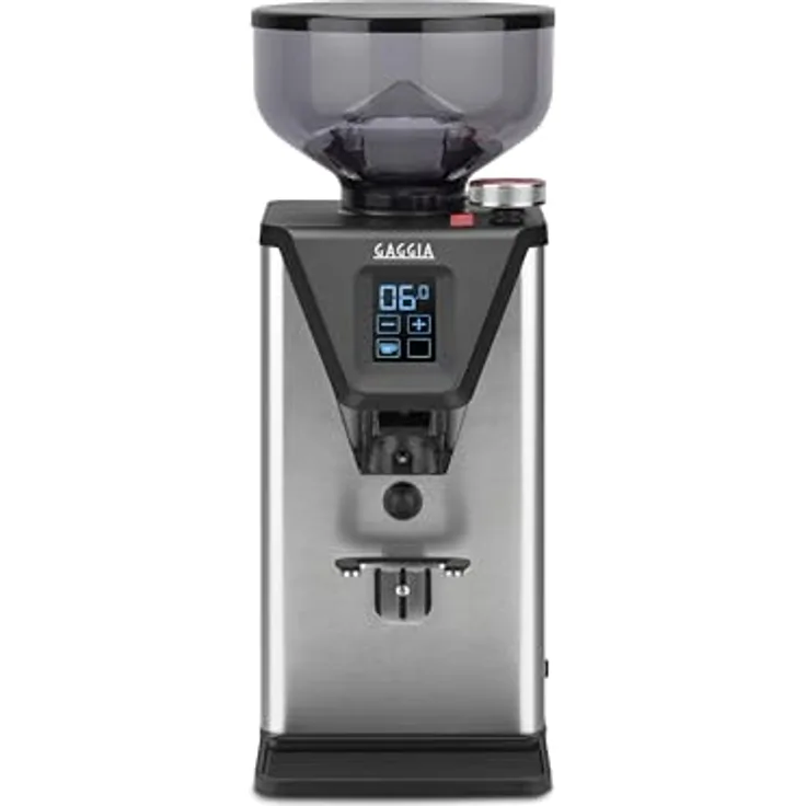 Gaggia Milano MDF55 Espressomühle, 250 g Tramoggia, stufenlose mikrometrische Einstellung, Touchscreen, 310 W Motor, flaches Mahlwerk