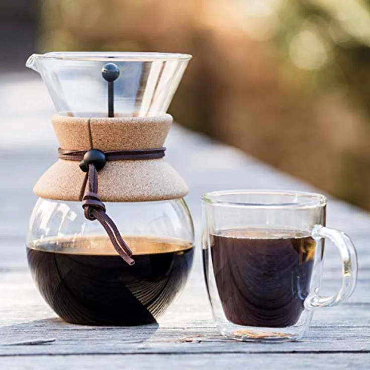 Bodum 11592-109 Pour Over Kaffeebereiter mit Permanentfilter 0,5 L, Mehrlagig, transparent, 13,8 x 11,5 x 15,4 cm – Bild 7