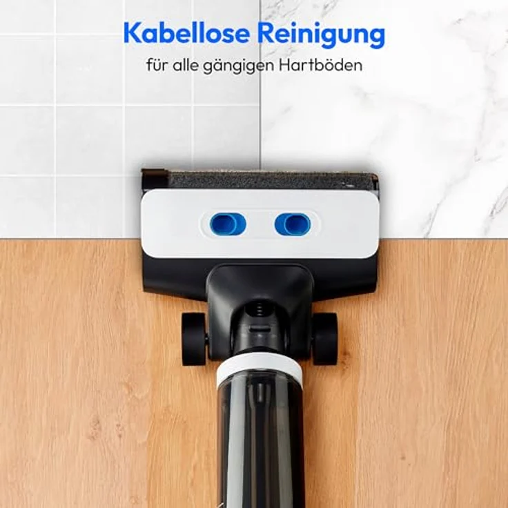 MEDION Life H20 Hartbodenreiniger (kabellos, Akku, Bürstenrolle, getrennte Tanks, Selbstreinigung, LED Display, MD11934) – Bild 5
