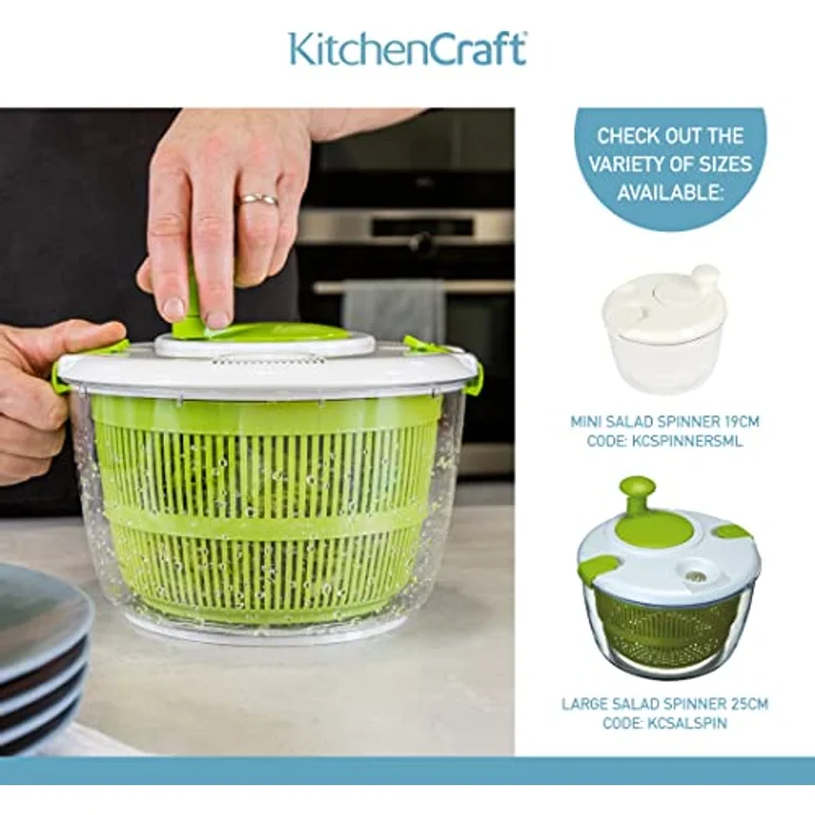 Kitchen Craft Mini-Salatschleuder 19 cm – Bild 7