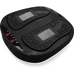 VibroLegs - Massage Gerät mit Vibration - Vibrationsplatte für vitalisierte und entspannte Beine und Füße - Fußmassage auf Knopfdruck mit 2 Programmoptionen - Schwarz