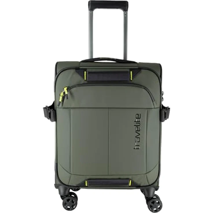 Travelite Briize Kabinentrolley S, 55 cm, 4 Rollen, khaki, 100% Polyester, kompakte Reisedimensionen – Bild 1