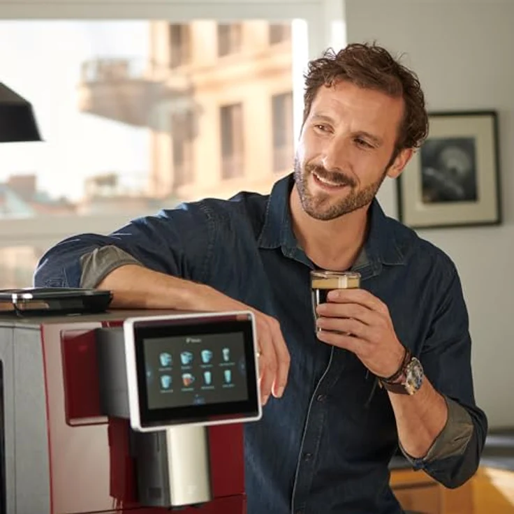 TCHIBO Office, B2B Kaffeevollautomat, 30 Tassen/Tag, integriertes Milchsystem, rot – Bild 5