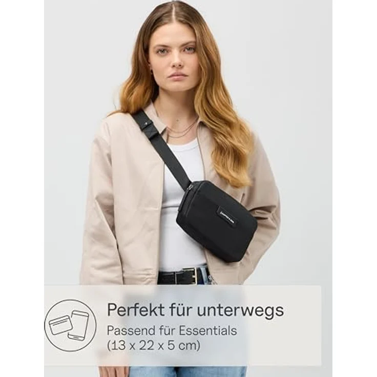 Kapten & Son Bergen Crossbody Bag, Umhängetasche in All Black, 1,3 l Volumen, wasserabweisend – Bild 3