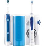 Oral-B, Elektrische Zahnbürste, Pro 2000 + OxyJet 80311065 Elektrische Zahnbürste, Munddusche Weiß, Dunkelblau