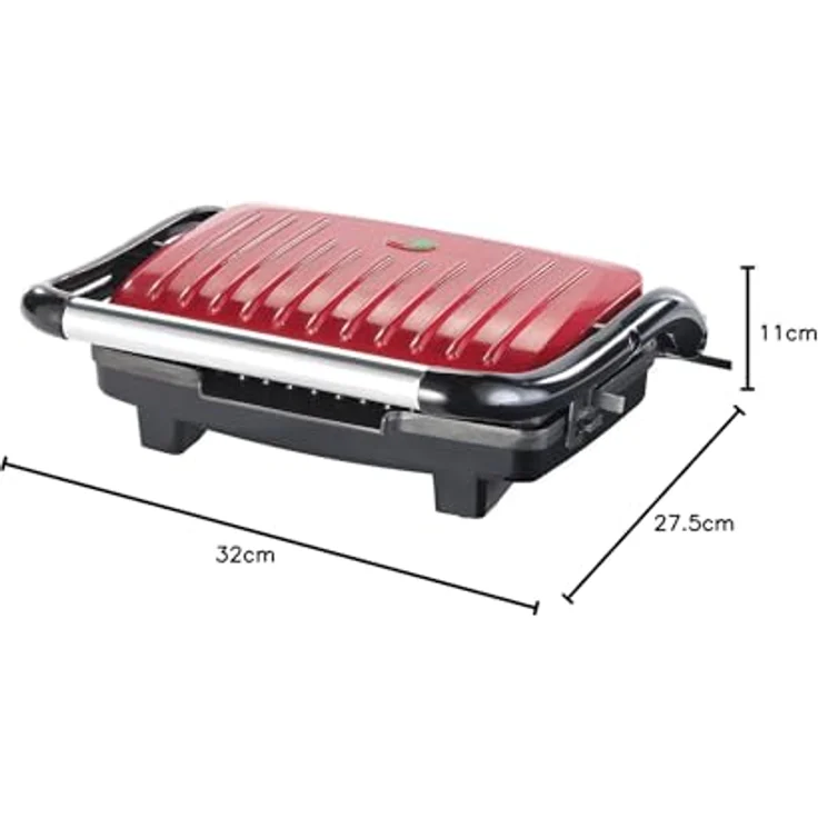Rosenstein & Söhne CG-2510 Sandwichmaker, Panini-Grill, 1000W, ca. 27 x 16,5 cm, Kontrollleuchte, rot – Bild 11