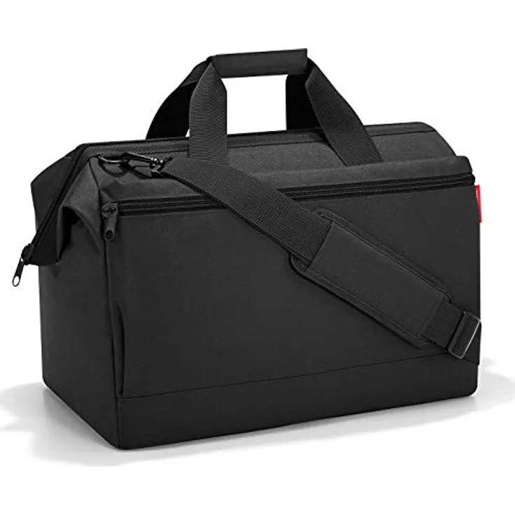 reisenthel Allrounder L Pocket  Vielseitige Doktortasche für Reise, Arbeit und Freizeit  Mit praktischer Trolley-Aufsteckfunktion, Farbe:schwarz