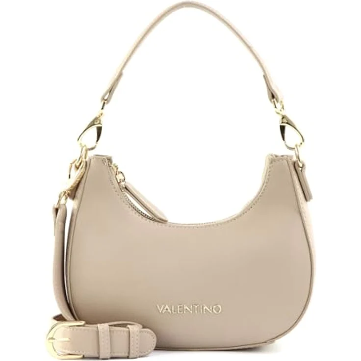 Valentino Zero Re Schultertasche, elegante Umhängetasche 22 cm, beige mit abnehmbarem, längenverstellbarem Riemen – Bild 2