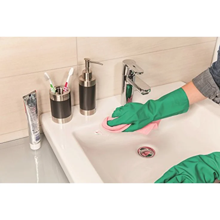 Vileda Dermo Plus-Sanft & Schonend Gummihandschuhe, latexfrei, idealer Tragekomfort, Größe L, 1 Paar – Bild 2