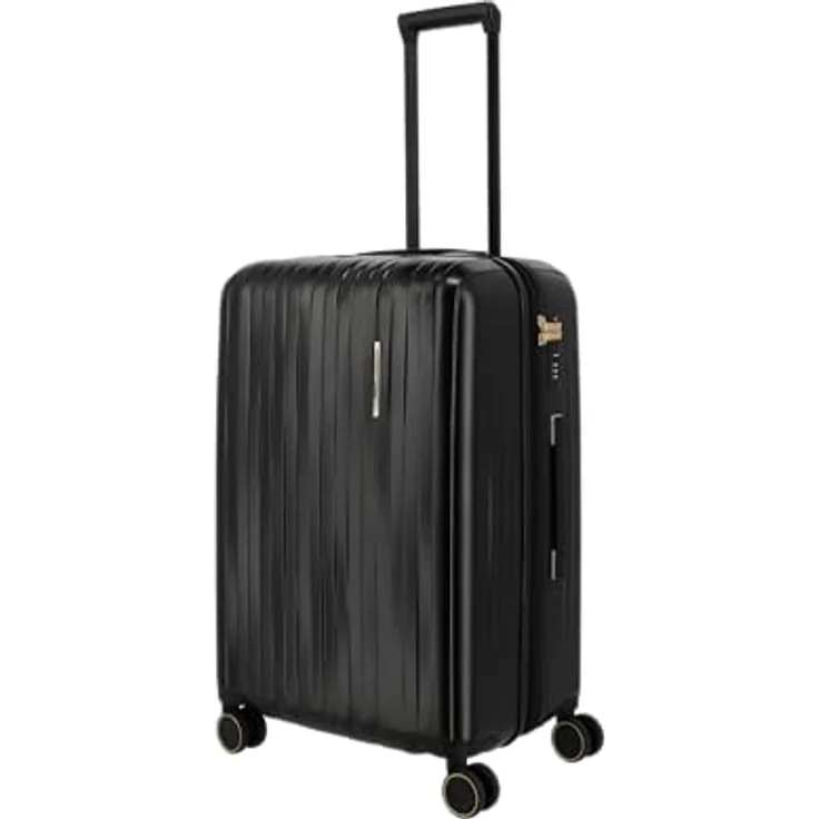 Travelite Barbara 4 Rollen Trolley 65 cm, Dehnfalte, schwarz, 100% Polycarbonat – Bild 2