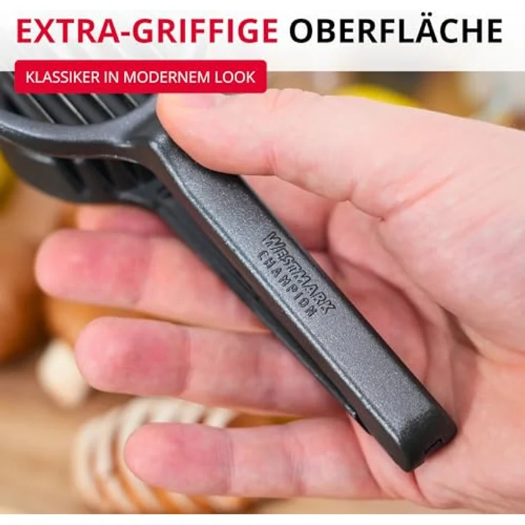 WESTMARK Gemüseschneider Champion Black Edition, ergonomischer Vielzweckschneider mit extra-scharfen Edelstahl-Drähten für gleichmäßige Scheiben, anthrazit – Bild 6
