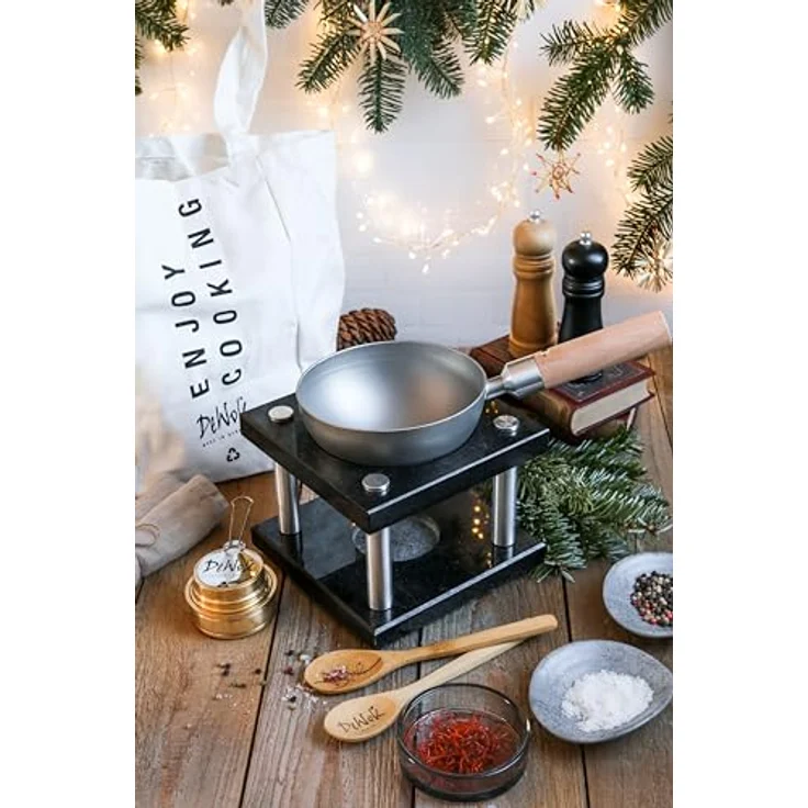 DeWok Kochsystem bis 2 Personen, ohne Strom, ohne Gas, Zuhause, Innenraum geeignet, zum Grillen, Raclette, Fondue, Wokken, Tischwok, gesund kochen – Bild 2